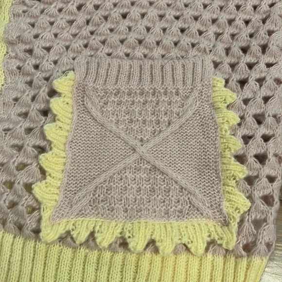 Purple and yellow crochet sweater (L) - Picture 4 of 5